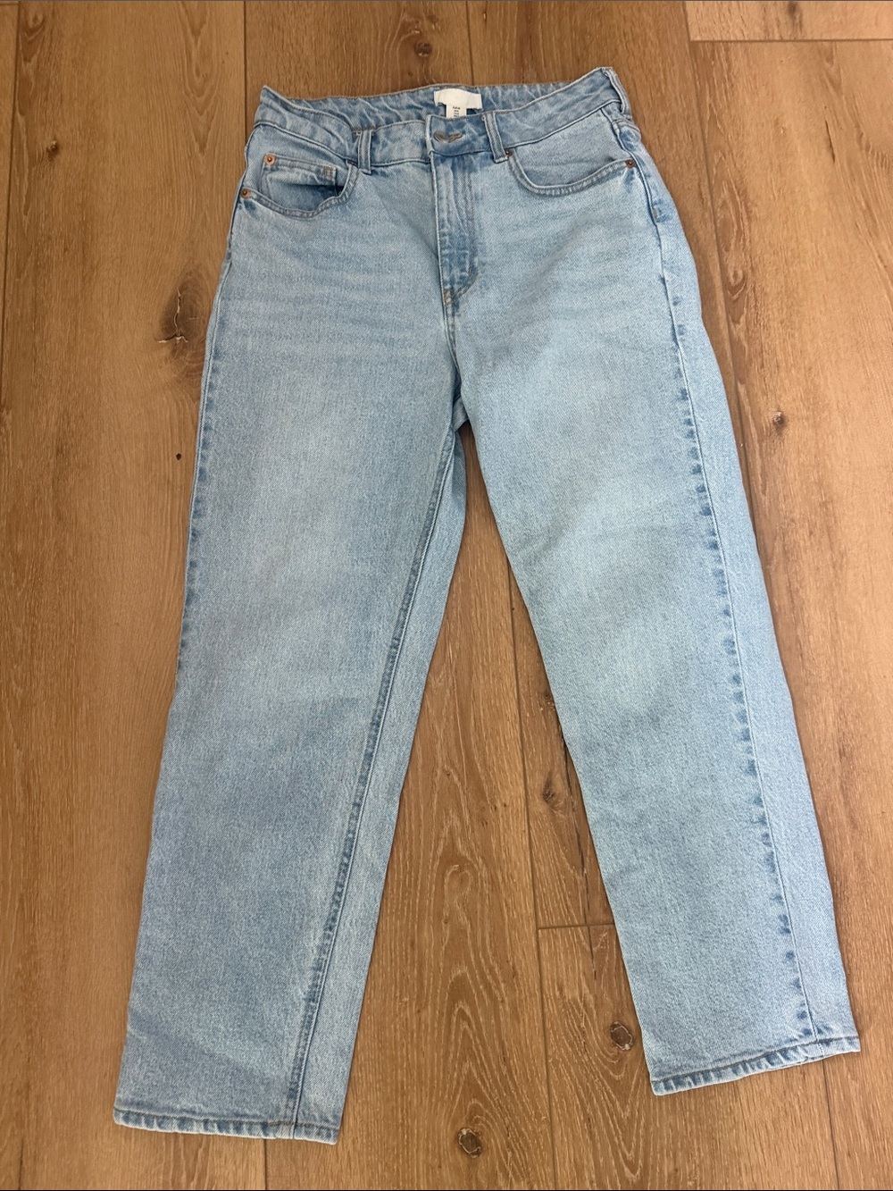 H&M Light Blue Denim Jeans - High Waist Straight